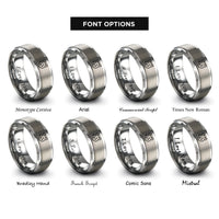 font options for inside engraving on silver syrian hamster rings