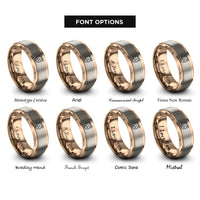 font options for inside engraving on rose gold syrian hamster rings