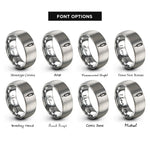 font options for inside engraving on gray syringe rings