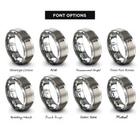 font options for inside engraving on gray syringe rings