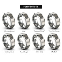 font options for inside engraving on silver syringe rings