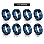 font options for inside engraving on blue tab key rings