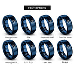 font options for inside engraving on blue tab key rings