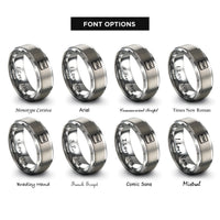 font options for inside engraving on gray tab key rings