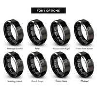 font options for inside engraving on black & grey table saw rings