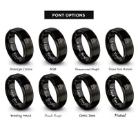 font options for inside engraving on black table saw rings
