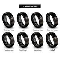 font options for inside engraving on black table saw rings