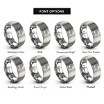 font options for inside engraving on gray table saw rings