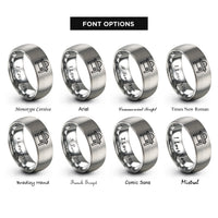 font options for inside engraving on silver table saw rings