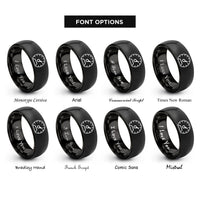 font options for inside engraving on black tachometer rings