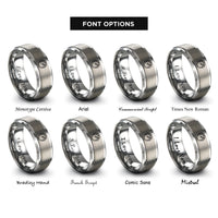 font options for inside engraving on gray tachometer rings