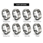 font options for inside engraving on gray tachometer rings