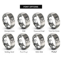 font options for inside engraving on silver tachometer rings