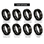 font options for inside engraving on black tachometer redline rings