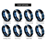 font options for inside engraving on blue & grey tahiti rings