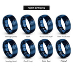 font options for inside engraving on blue tahiti rings