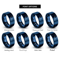 font options for inside engraving on blue tahiti rings