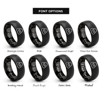 font options for inside engraving on black tailors chalk rings