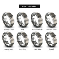 font options for inside engraving on gray tailpiece tune o matic rings