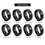 font options for inside engraving on black taino sun symbol rings