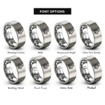font options for inside engraving on silver tall ship galleon rings