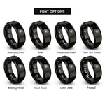 font options for inside engraving on black tamale rings
