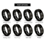 font options for inside engraving on black tandoori drumstick rings