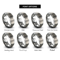 font options for inside engraving on grey tank shield star rings