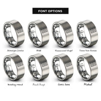 font options for inside engraving on gray tarot card back rings