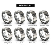 font options for inside engraving on grey tartan icon rings