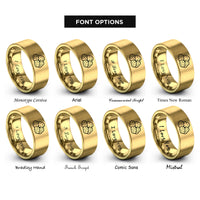 font options for inside engraving on gold tater tots rings
