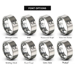 font options for inside engraving on silver taurus rings