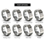 font options for inside engraving on silver taurus rings