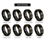 font options for inside engraving on gunmetal & black taxiway sign rings