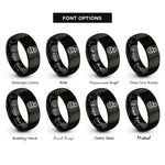 font options for inside engraving on black tea infuser ball rings