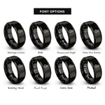 font options for inside engraving on black tea infuser ball rings