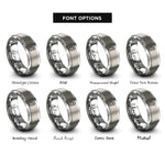 font options for inside engraving on silver tea infuser ball rings
