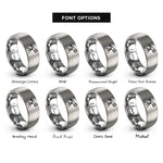 font options for inside engraving on grey telescope rings