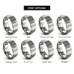 font options for inside engraving on gray temperature gauge rings