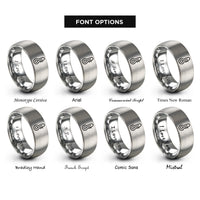 font options for inside engraving on gray temperature gauge rings