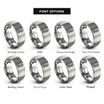 font options for inside engraving on gray temperature gauge rings