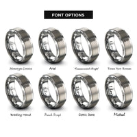 font options for inside engraving on grey temperature gauge rings