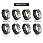 font options for inside engraving on black & grey tempo knob arrow rings