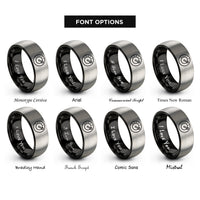 font options for inside engraving on black & grey tempo knob arrow rings