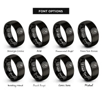 font options for inside engraving on black tempo knob arrow rings