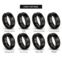 font options for inside engraving on black tempo knob arrow rings