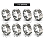 font options for inside engraving on grey tengu mask rings