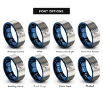 font options for inside engraving on blue & grey tennis swing rings