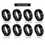 font options for inside engraving on black tenor saxophone rings