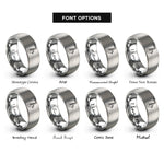 font options for inside engraving on grey tenor saxophone rings